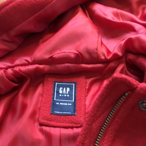Gap Red Wool Peacoat ❤️ - Picture 2 of 5